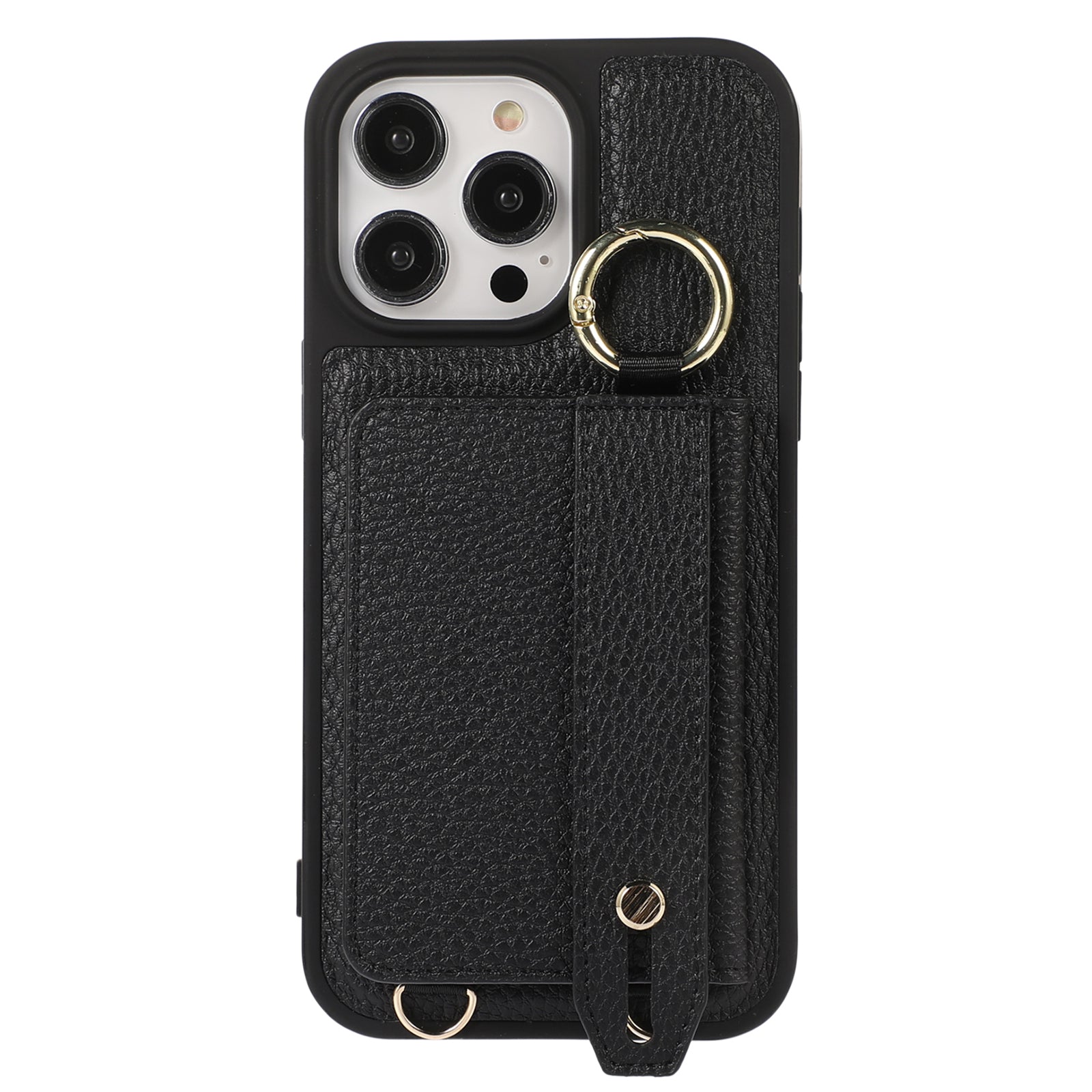 For iPhone 12/12 Pro 6.1 inch Hand Strap Leather TPU Phone Kickstand Case with Card Slot and Shoulder Strap For iPhone 12/12 Pro 6.1 inch Hand Strap Leather TPU Phone Kickstand Case with Card Slot and Shoulder Strap